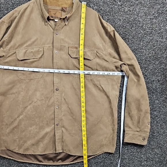 North River Men's XL Button-Up Shirt Olive Green (NOT Tan) - Picture 5 of 8
